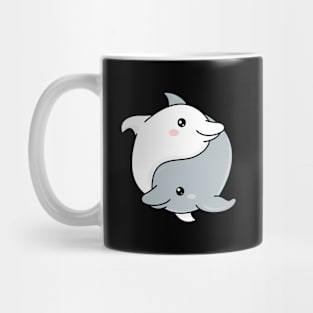 Cute Yin Yang Dolphins Mug